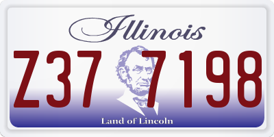IL license plate Z377198