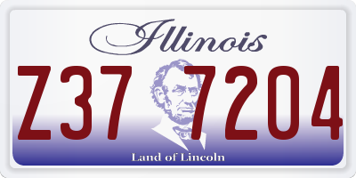 IL license plate Z377204