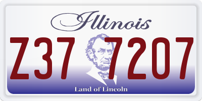 IL license plate Z377207