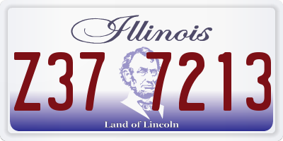 IL license plate Z377213
