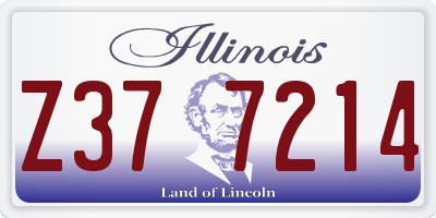 IL license plate Z377214