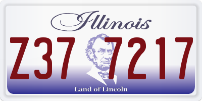 IL license plate Z377217