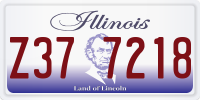 IL license plate Z377218
