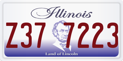 IL license plate Z377223