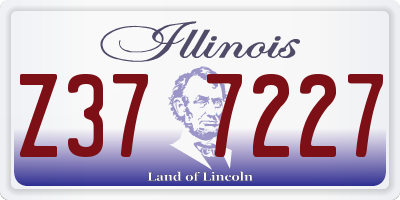 IL license plate Z377227