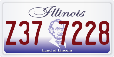 IL license plate Z377228