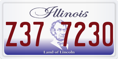 IL license plate Z377230
