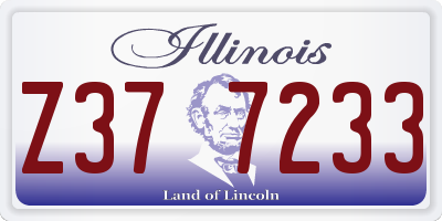 IL license plate Z377233