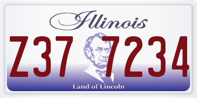 IL license plate Z377234