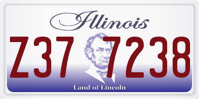 IL license plate Z377238