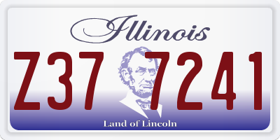 IL license plate Z377241
