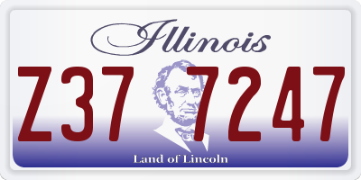 IL license plate Z377247