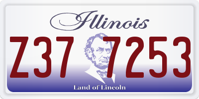IL license plate Z377253