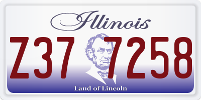 IL license plate Z377258
