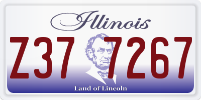IL license plate Z377267