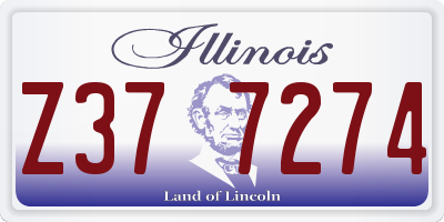 IL license plate Z377274