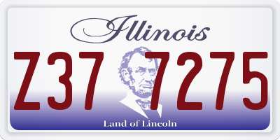 IL license plate Z377275
