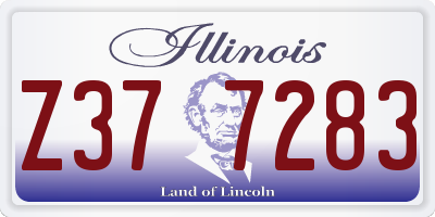 IL license plate Z377283