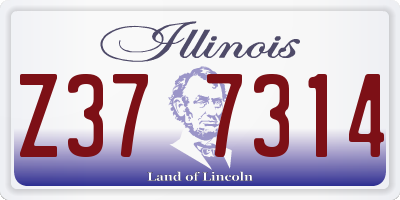 IL license plate Z377314
