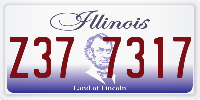IL license plate Z377317