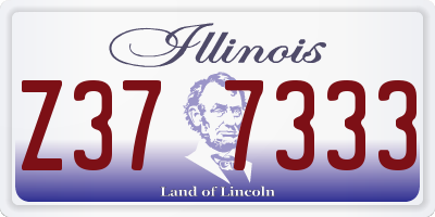 IL license plate Z377333