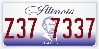 IL license plate Z377337