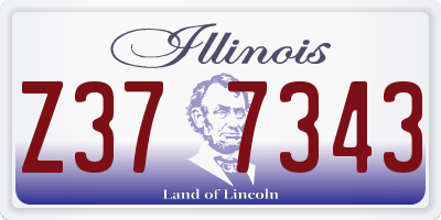 IL license plate Z377343