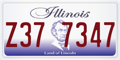 IL license plate Z377347