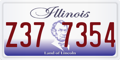 IL license plate Z377354