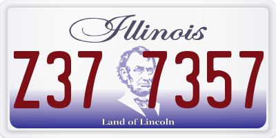 IL license plate Z377357
