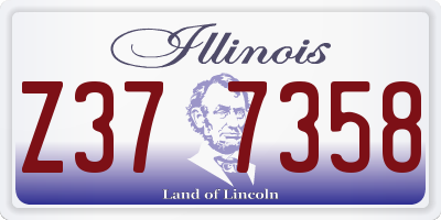 IL license plate Z377358