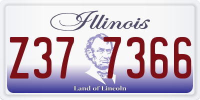 IL license plate Z377366