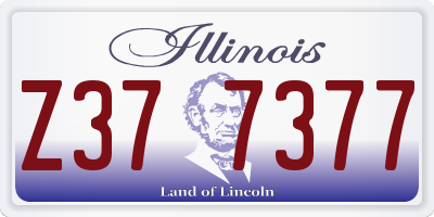 IL license plate Z377377