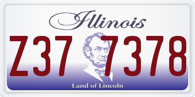 IL license plate Z377378