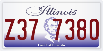 IL license plate Z377380