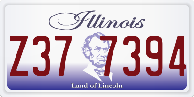 IL license plate Z377394