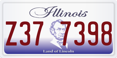 IL license plate Z377398