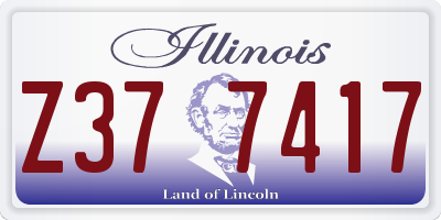 IL license plate Z377417