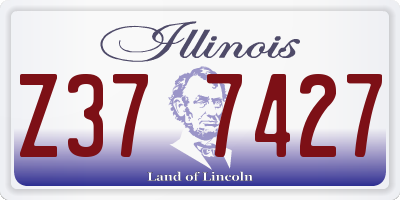 IL license plate Z377427