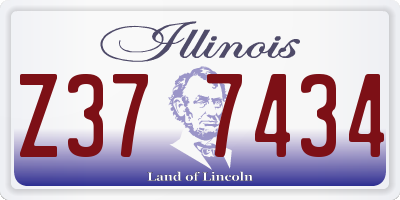IL license plate Z377434