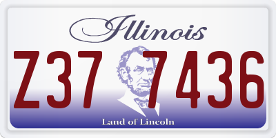 IL license plate Z377436
