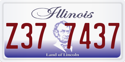 IL license plate Z377437