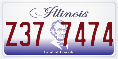 IL license plate Z377474