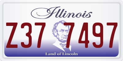 IL license plate Z377497