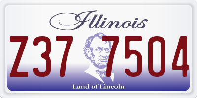 IL license plate Z377504