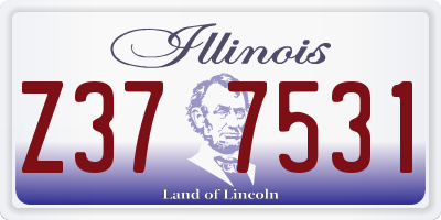 IL license plate Z377531
