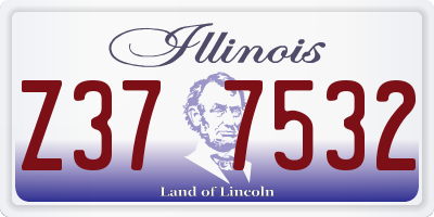 IL license plate Z377532
