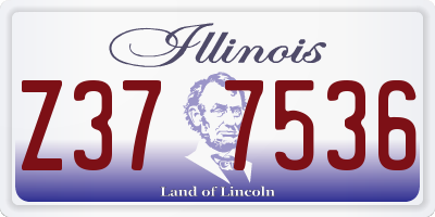 IL license plate Z377536