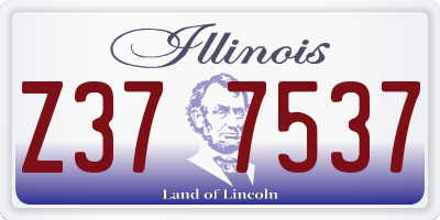 IL license plate Z377537