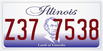 IL license plate Z377538